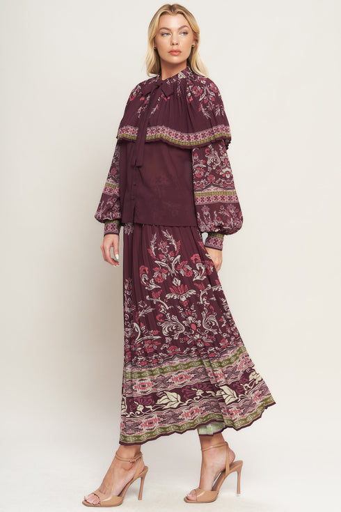 aztec-cherry-woven-midi-skirt Flying Tomato - Sophia's Style-5